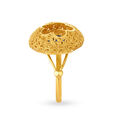 Enthralling 22 Karat Yellow Gold Filigree Patterned Round Finger Ring,,hi-res 3