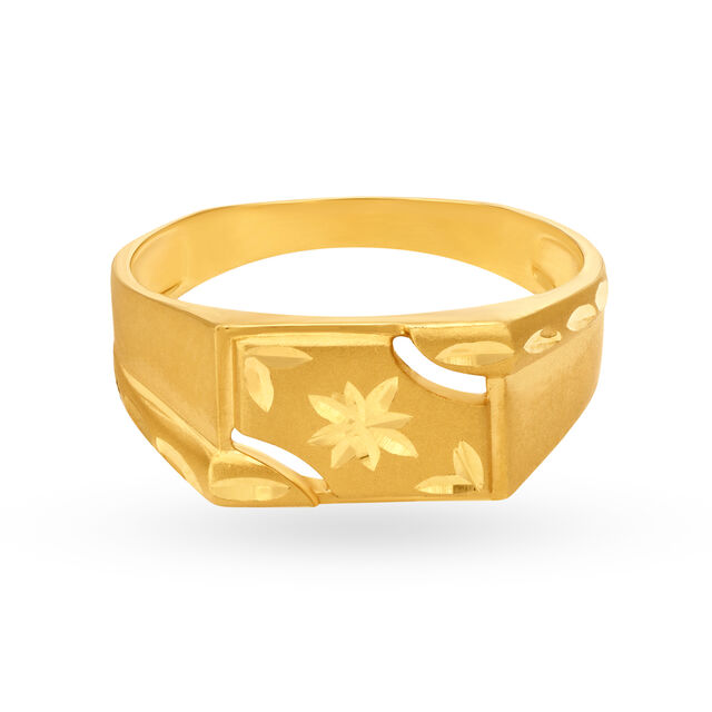 Striking 22 Karat Yellow Gold Floral Ring,,hi-res 2