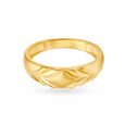 Dapper 22 Karat Yellow Gold Concentric Patterned Finger Ring,,hi-res 2