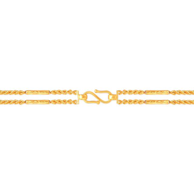 Shimmering Yellow Gold Dual Variegated Link Chain