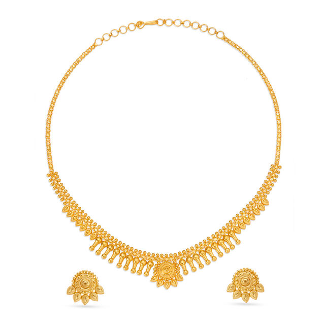 Elegant Gold Necklace Set,,hi-res 
