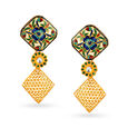 Vibrant Floral Gold Necklace Set 3