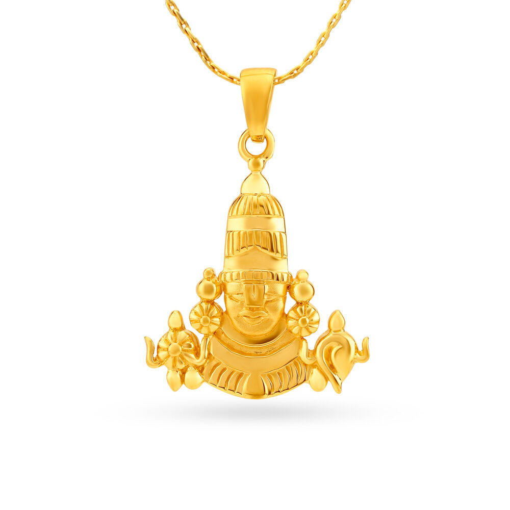 Buy Devotional Yellow Gold Balaji Pendant at Best Price Tanishq UAE