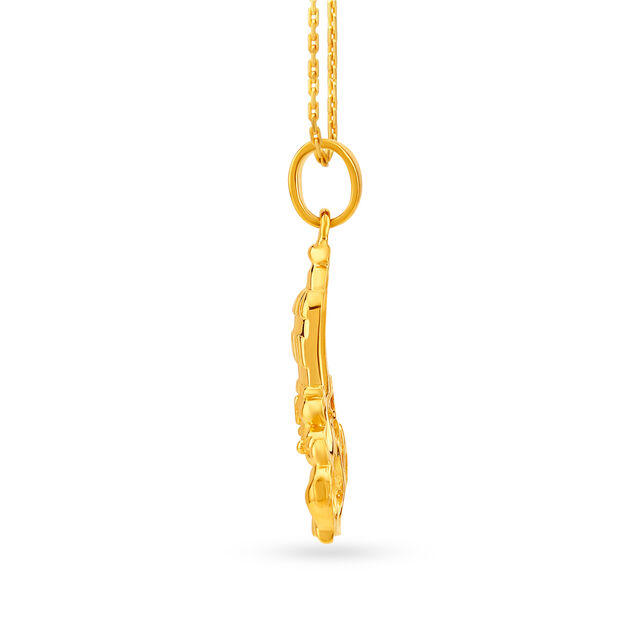 Devotional Yellow Gold Balaji Pendant