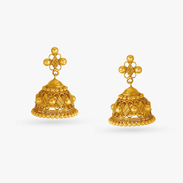 Voguish Gold Drop Earrings 