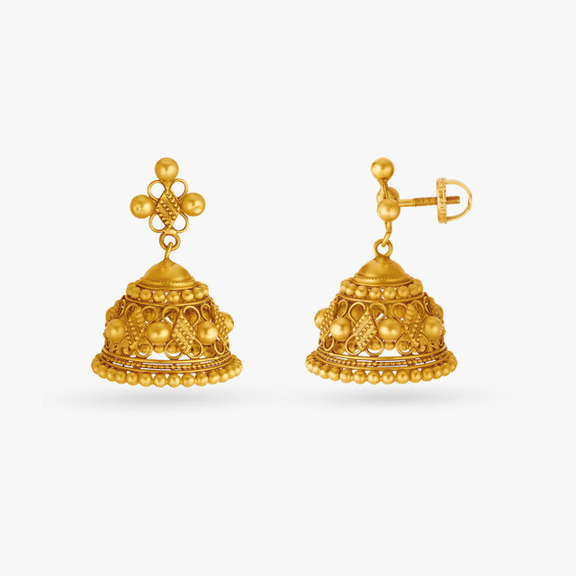 Voguish Gold Drop Earrings 2