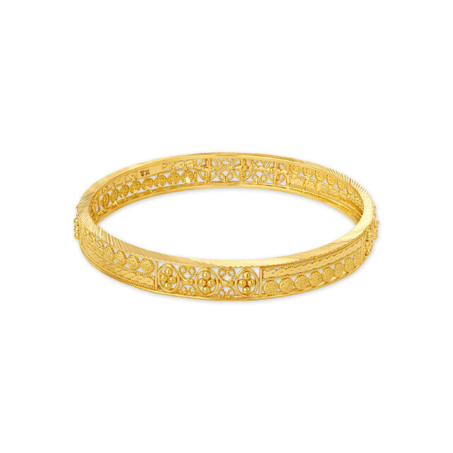 Sophisticated Charming Gold Bangle,,hi-res 2