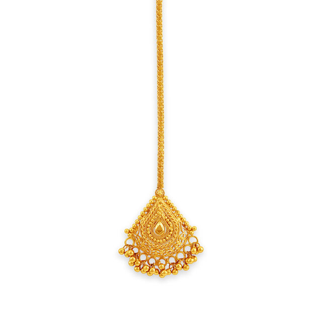 Imperial Intricate Gold Maang Tikka,,hi-res 
