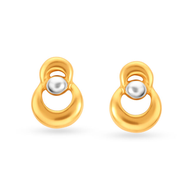 Minimalist 22 Karat Yellow Gold Ring Studs,,hi-res 