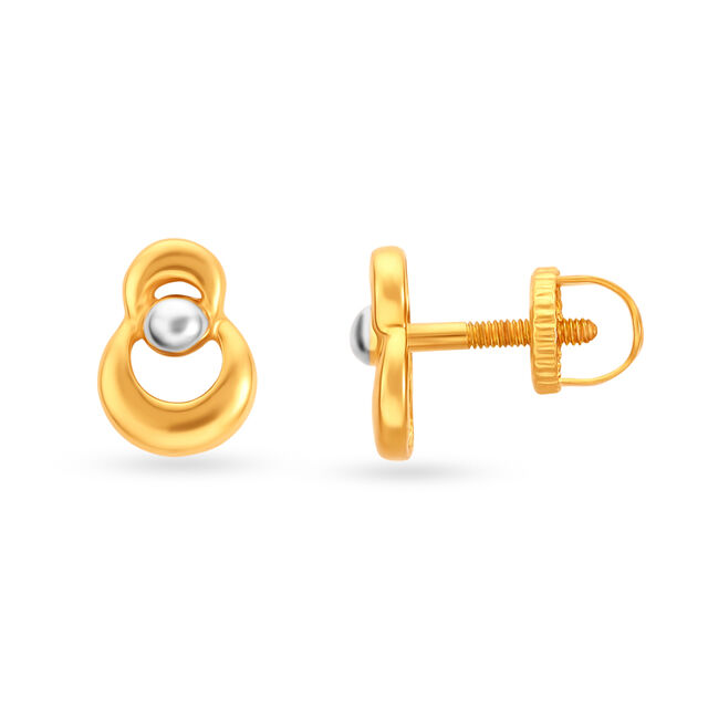 Minimalist 22 Karat Yellow Gold Ring Studs,,hi-res 2