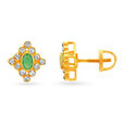 Rhombic Emerald Gold Pendant And Earrings Set,,hi-res 4