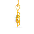 Winsome Diamond Chakri Gold Pendant And Earrings Set,,hi-res 3
