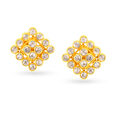 Sparkling Polki Diamond Stud Earrings,,hi-res 