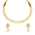 Pristine Gold Necklace Set with Stones 
