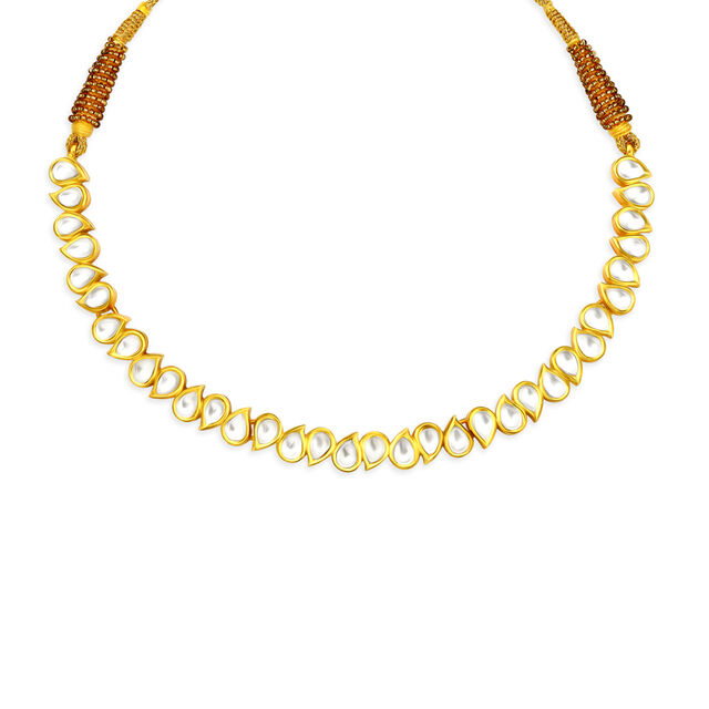 Pristine Gold Necklace Set with Stones 2