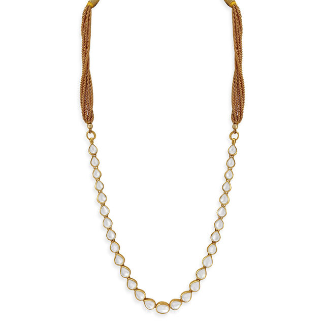 Slender Gold Necklace Set with Coloured Stones,,hi-res 2