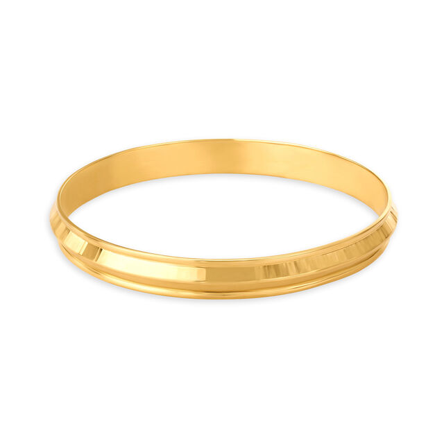 Bold Reflection Gold Kada for Men 