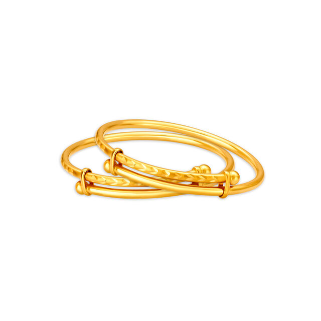Twinkle Touch Gold Bangles for Kids