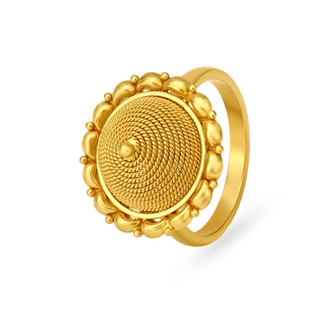 Concentric Gold Traditional Finger Ring,,hi-res 