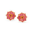 Resplendent Floral Ruby Stud Earrings,,hi-res 