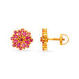 Resplendent Floral Ruby Stud Earrings,,hi-res 2