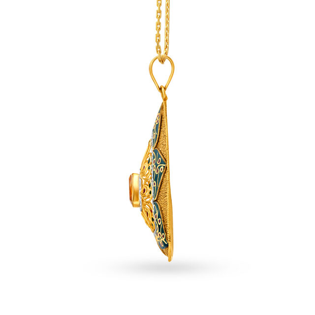 Verdant Gold Pendant and Earrings Set,,hi-res 2