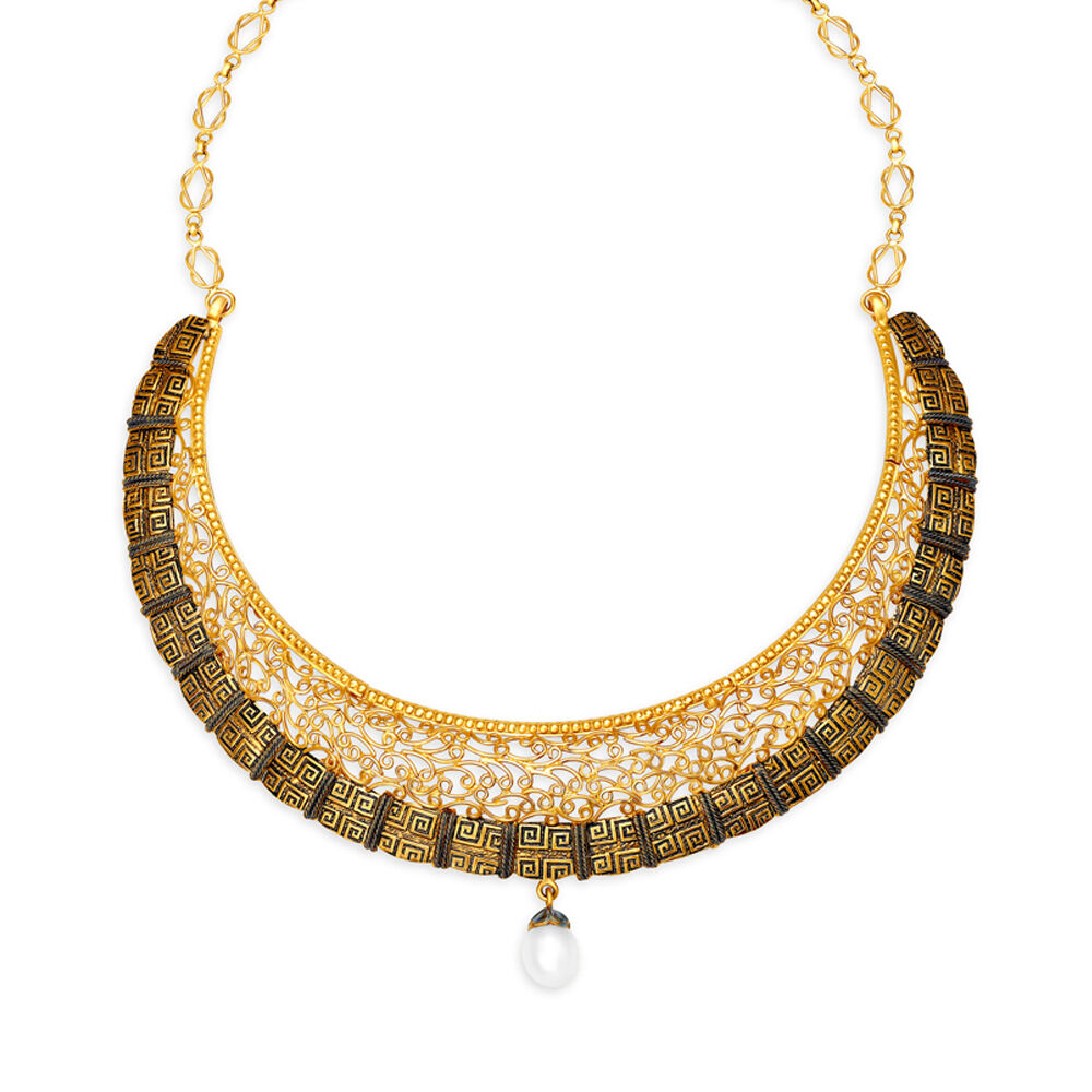 Tanishq antique gold necklace store