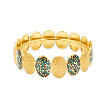 Sophisticated Cubic zirconia Enamel Bangle