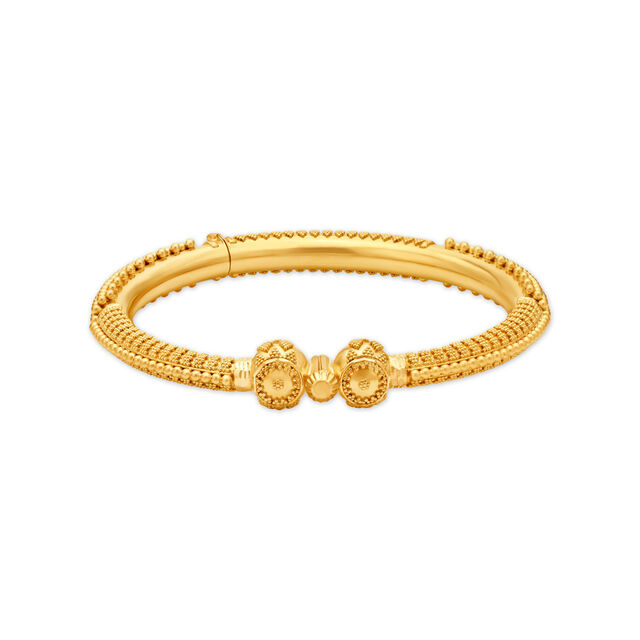 Extravagant 22 Karat Yellow Gold Beaded Bangle 