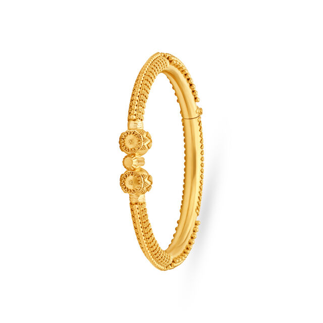 Extravagant 22 Karat Yellow Gold Beaded Bangle 2