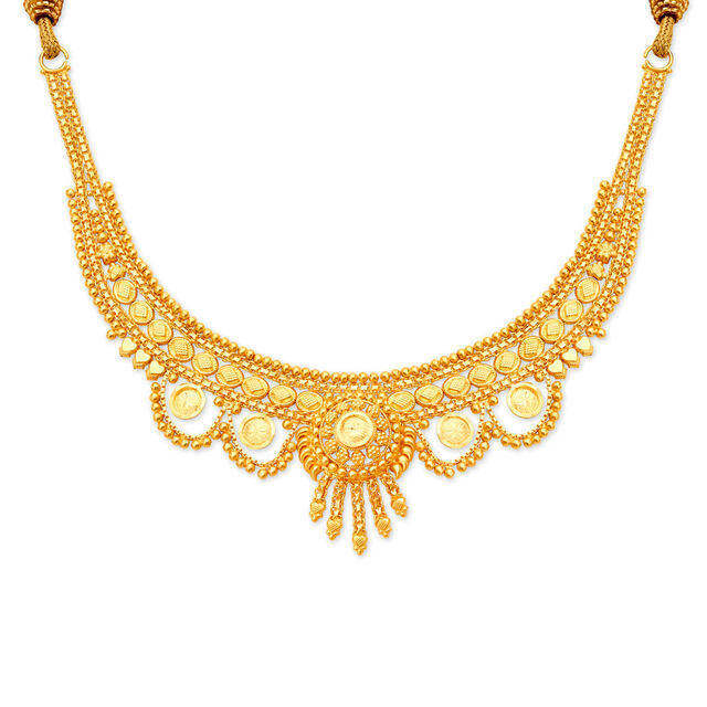 Ornate Gold Necklace Set for the Bengali Bride,,hi-res 2