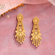 Queenly Rawa Work Floral Gold Necklace Set,,hi-res 2