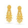 Queenly Rawa Work Floral Gold Necklace Set,,hi-res 3