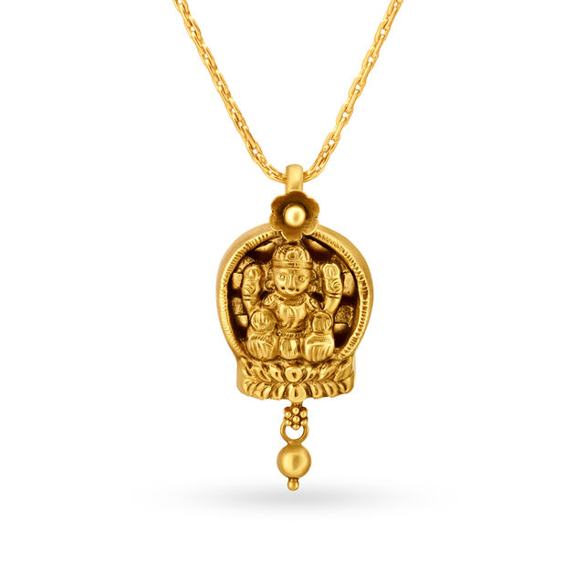Sacred 22 Karat Yellow Gold Ganesha Pendant