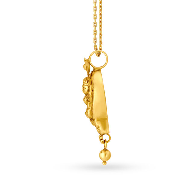 Sacred 22 Karat Yellow Gold Ganesha Pendant