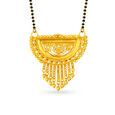 Traditional 22 Karat Gold Half Moon Pendant,,hi-res 