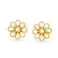 Charming Gold Star Pattern Stud Earrings 