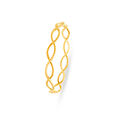 Enchanting Yellow Gold Entwined Bangle 2