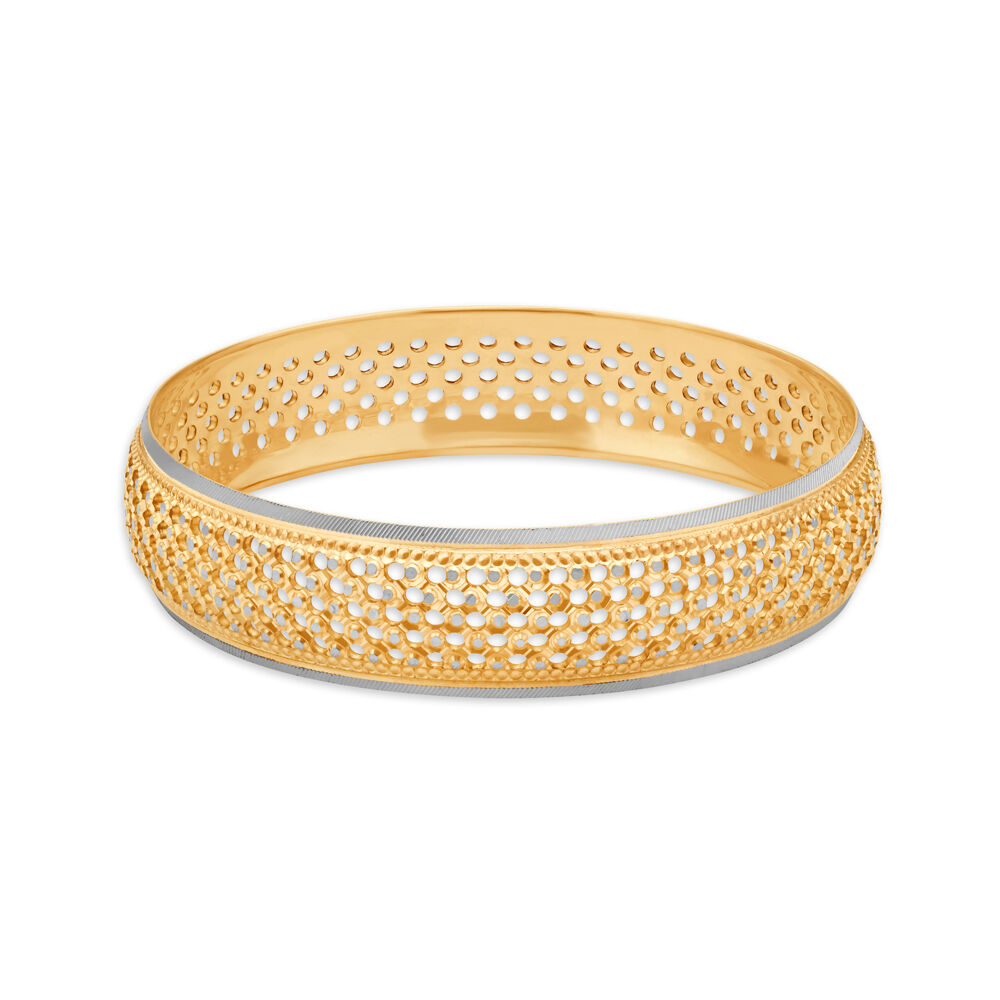 Buy Scintillating Yellow Gold Circular Matrix Bangle at Best Price ...
