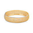 Scintillating Yellow Gold Circular Matrix Bangle 