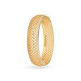 Scintillating Yellow Gold Circular Matrix Bangle 2