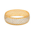 Exquisite Yellow Gold Lattice Bangle,,hi-res 