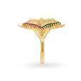Exquisite 22 Karat Yellow Gold Floral Mesh Patterned Finger Ring,,hi-res 3