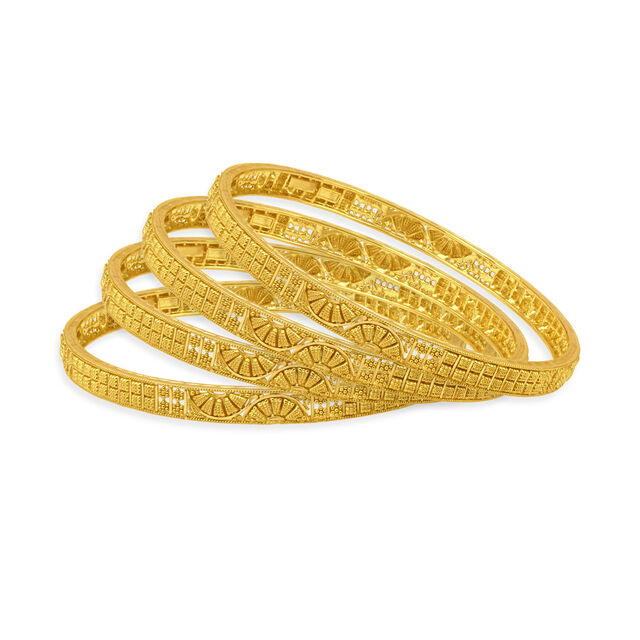 Minimal Gold Bangles with Enamel,,hi-res 