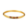 Stylish Textured Gold Bangle,,hi-res 2