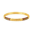 Gold Textured Enamel Bangle 2