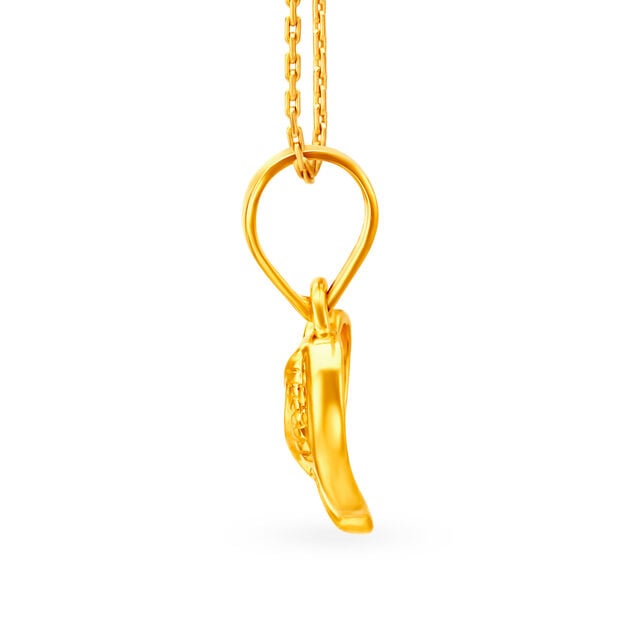 Romantic 22 Karat Yellow Gold Heart Pendant 2