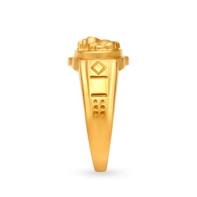 Divine 22 Karat Yellow Gold Ganesha Ring,,hi-res
