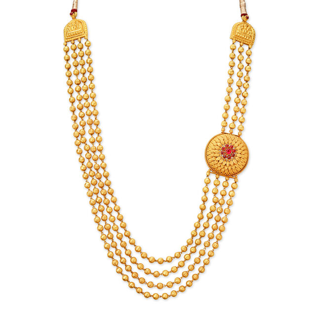 Layered Mugappu Gold Necklace 