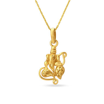 Charming Lord Ganesha Gold Pendant
